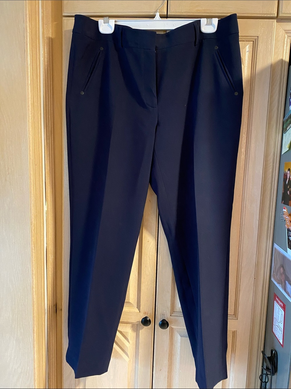 Karl Lagerfeld Paris Classic Women's Navy Straight-Leg Dress Pants size 14
